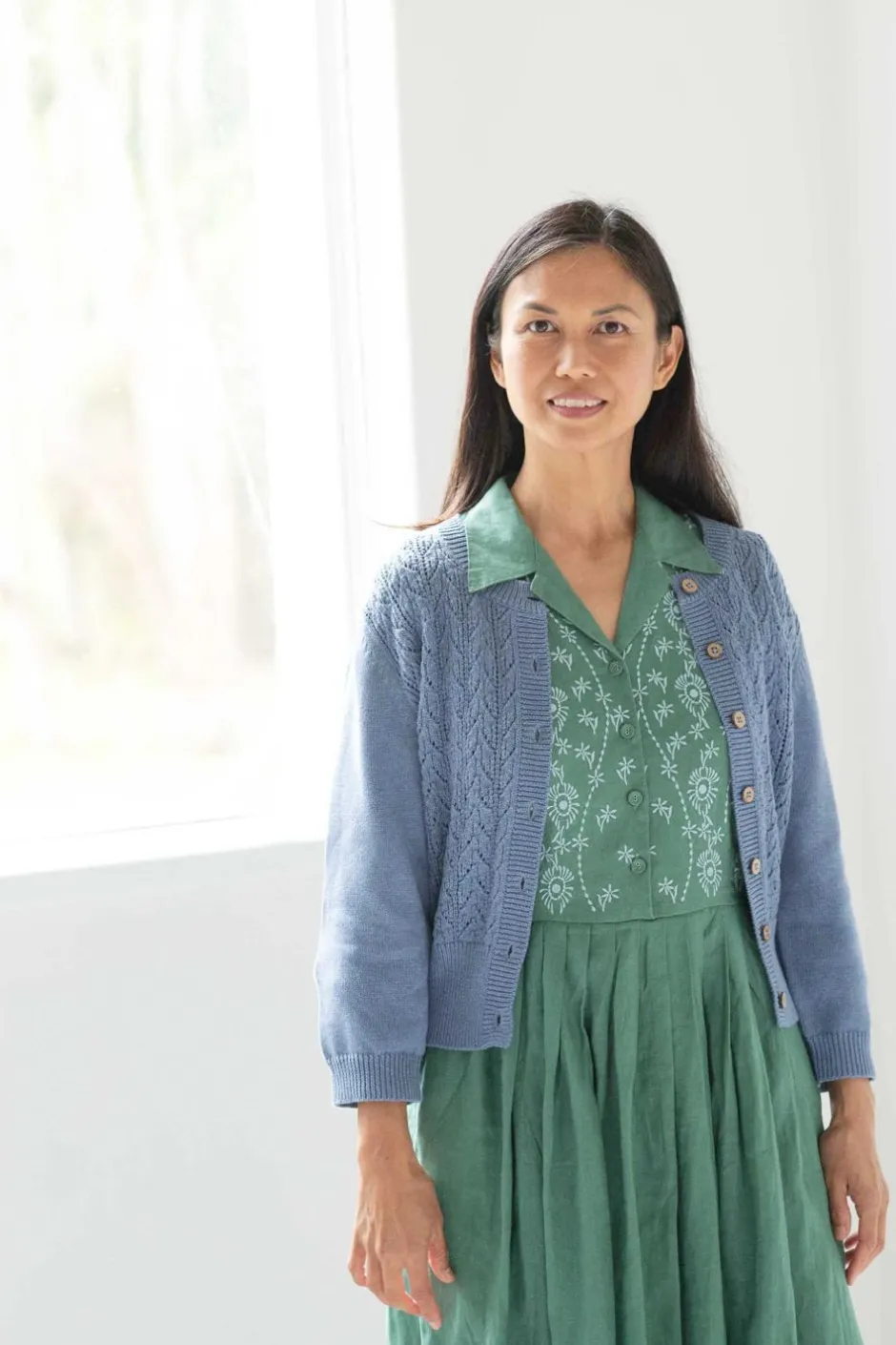 Hot Lazybones Ava Cardigan Denim Blue