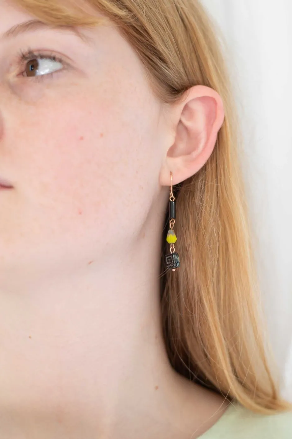 Clearance Lazybones Black Key Earrings