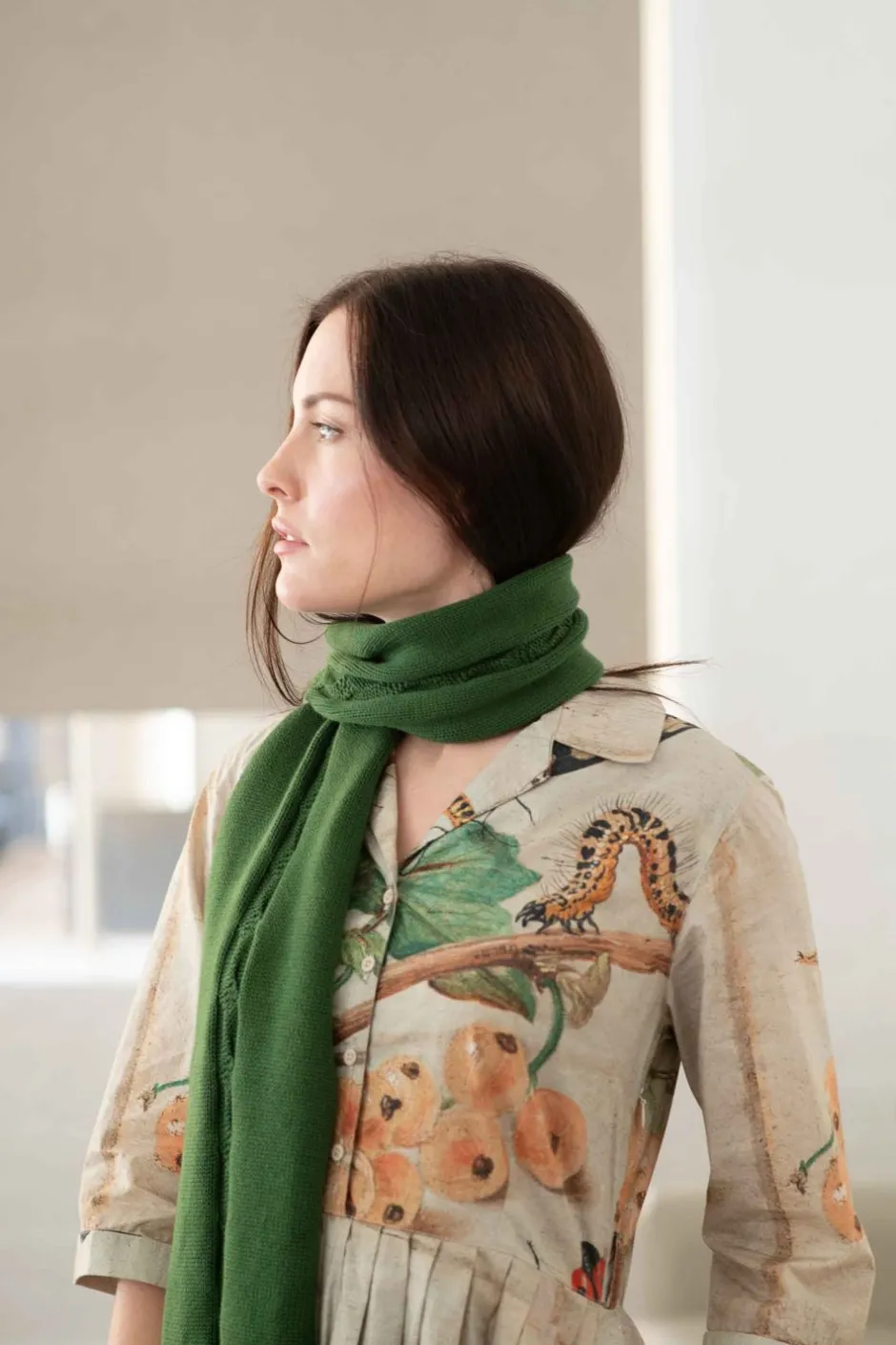 Discount Lazybones Cable Scarf Juniper *Organic Cotton
