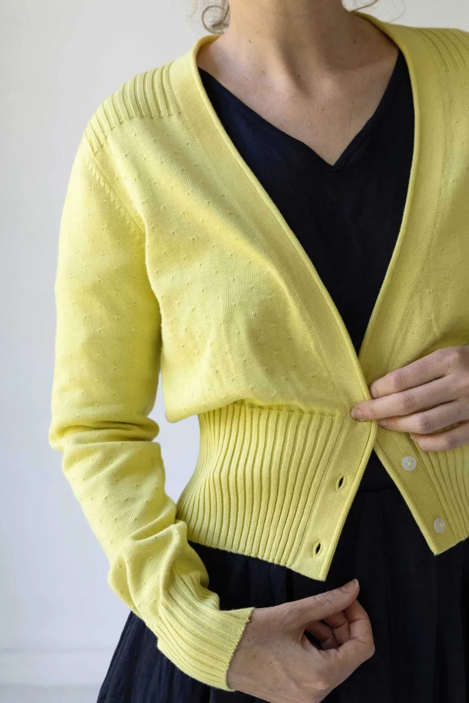 Cheap Lazybones Carly Cardigan In Muted Lime *Organic Cotton
