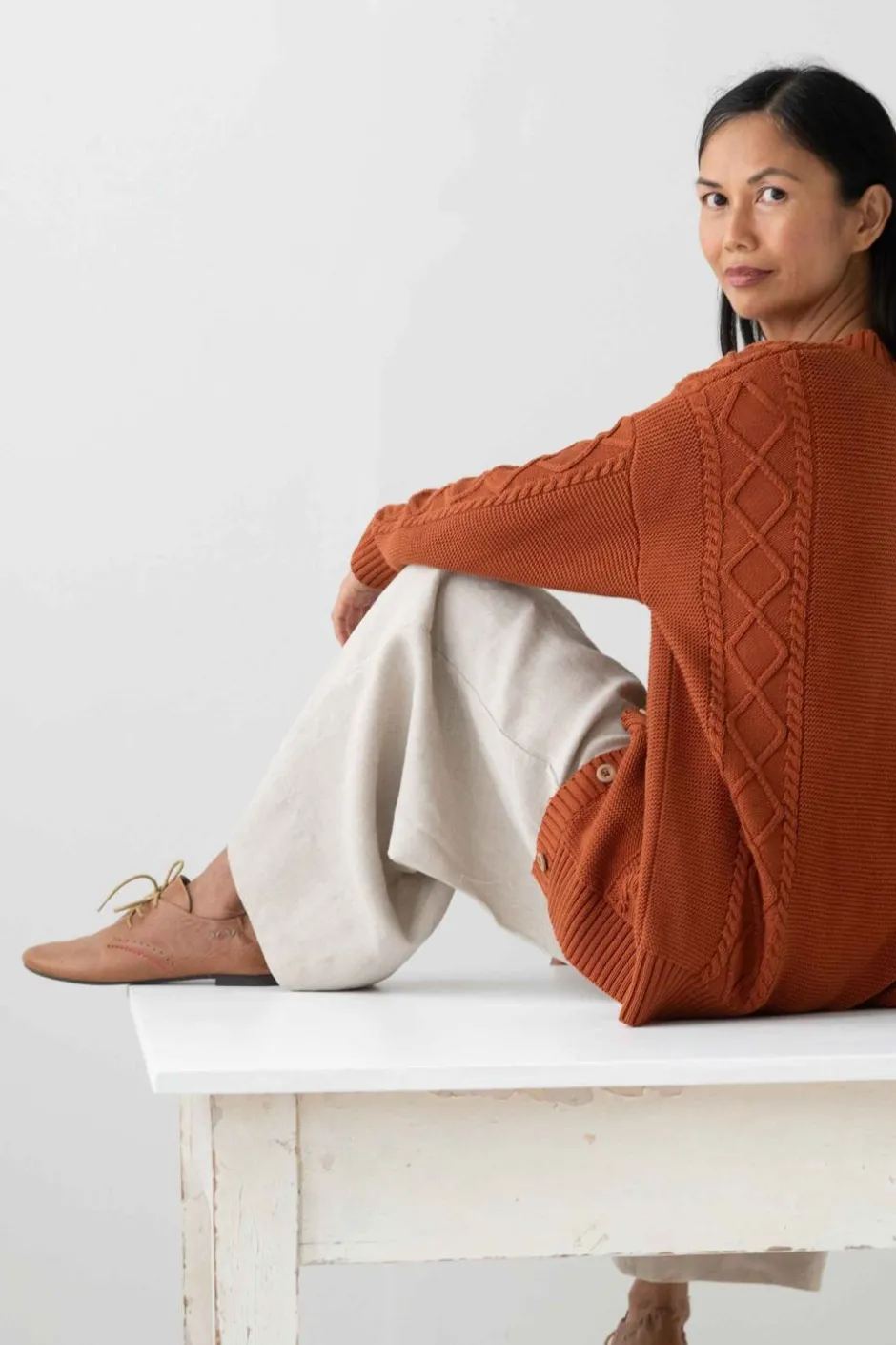 charli_cardigan_rust_2.webp Best Sale Lazybones Charli Cardigan Rust