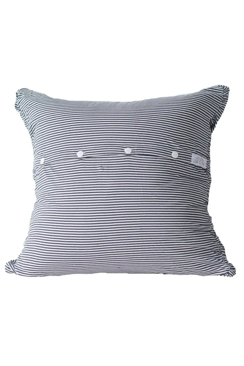 Outlet Lazybones Euro Rosette In Charcoal Stripe *Organic Cotton