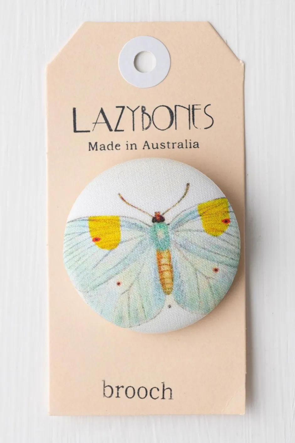 Fashion Lazybones Flutter Brooch