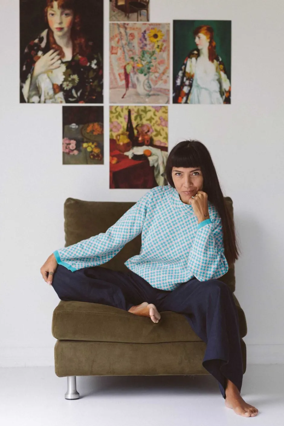 freda_jumper_in_checker_organic_cotton_3.webp Cheap Lazybones Freda Jumper In Checker *Organic Cotton