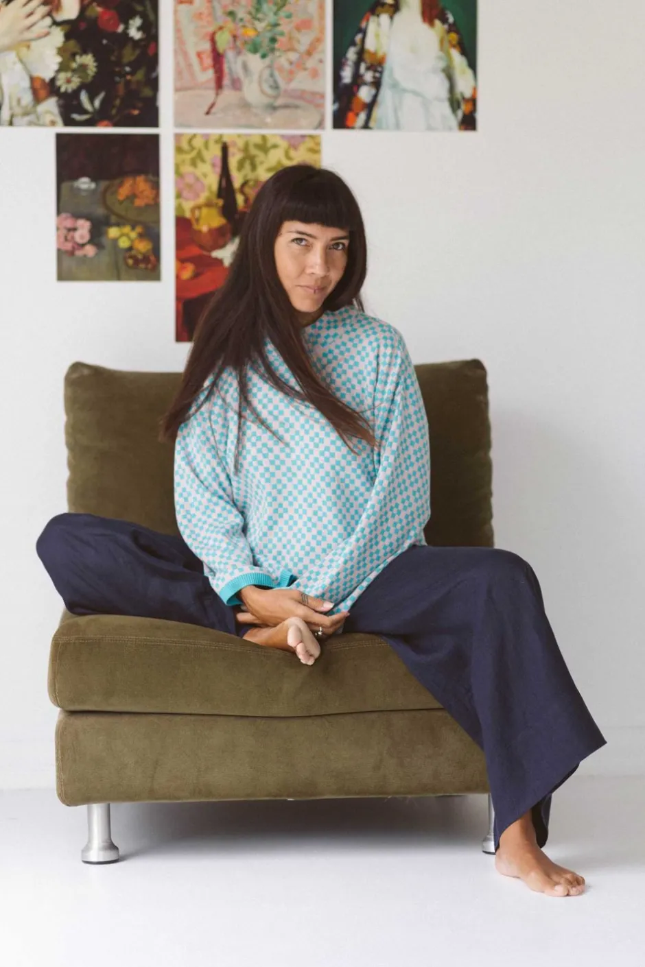 freda_jumper_in_checker_organic_cotton_4.webp Cheap Lazybones Freda Jumper In Checker *Organic Cotton