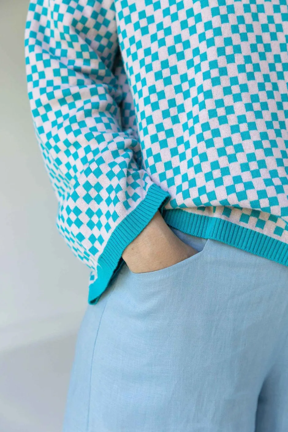freda_jumper_in_checker_organic_cotton_6.webp Cheap Lazybones Freda Jumper In Checker *Organic Cotton