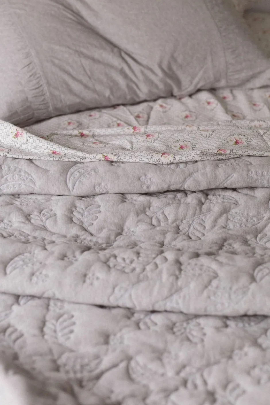 Flash Sale Lazybones Garden Quilt In Grass/Grey *Organic Cotton
