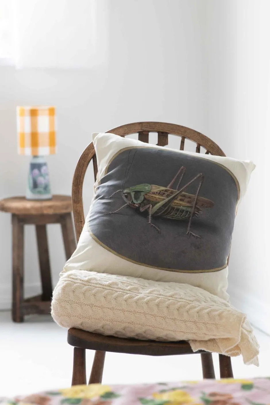 Sale Lazybones Grasshopper Cushion Cover