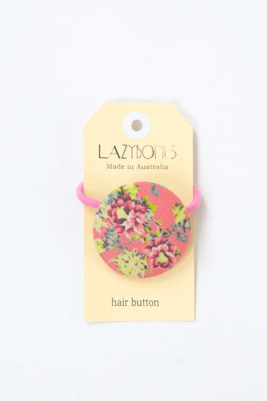 Shop Lazybones Hair Button Coral Floral