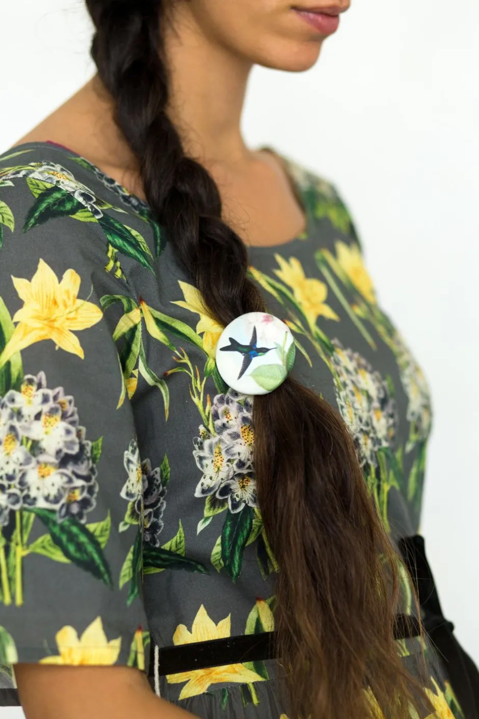 Shop Lazybones Hair Button In Hummingbird