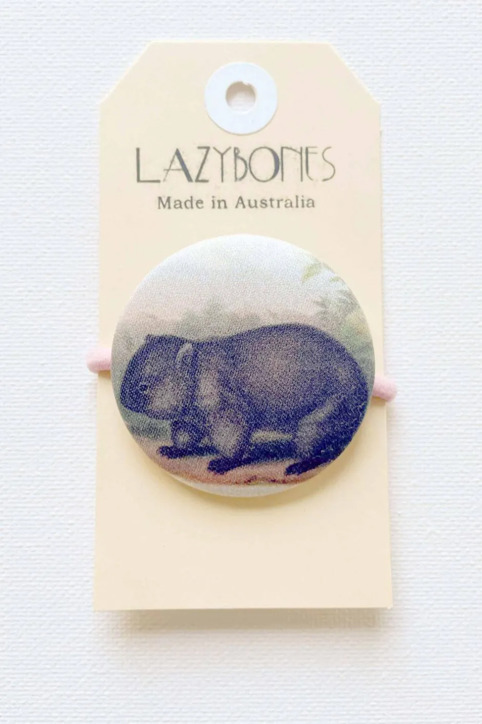 Hot Lazybones Hair Button Wombat