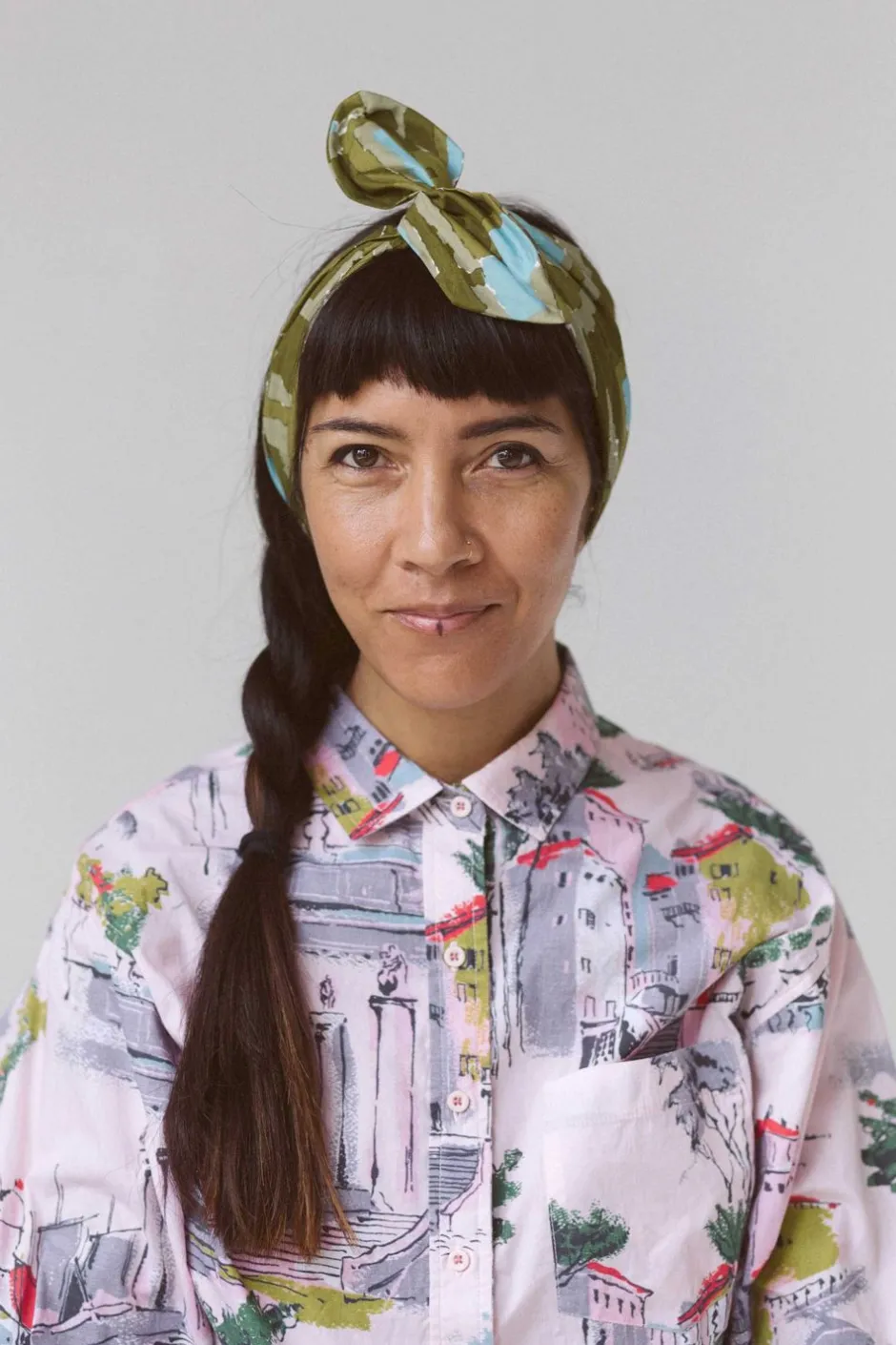 Cheap Lazybones Hair Wrap Wide Watercolour