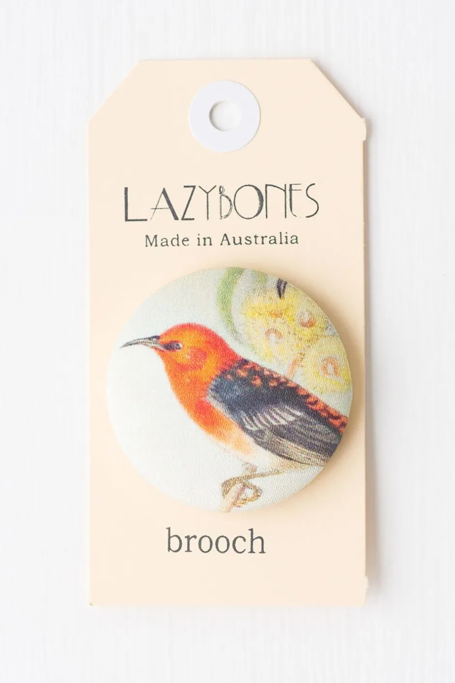 New Lazybones Honey Eater Brooch