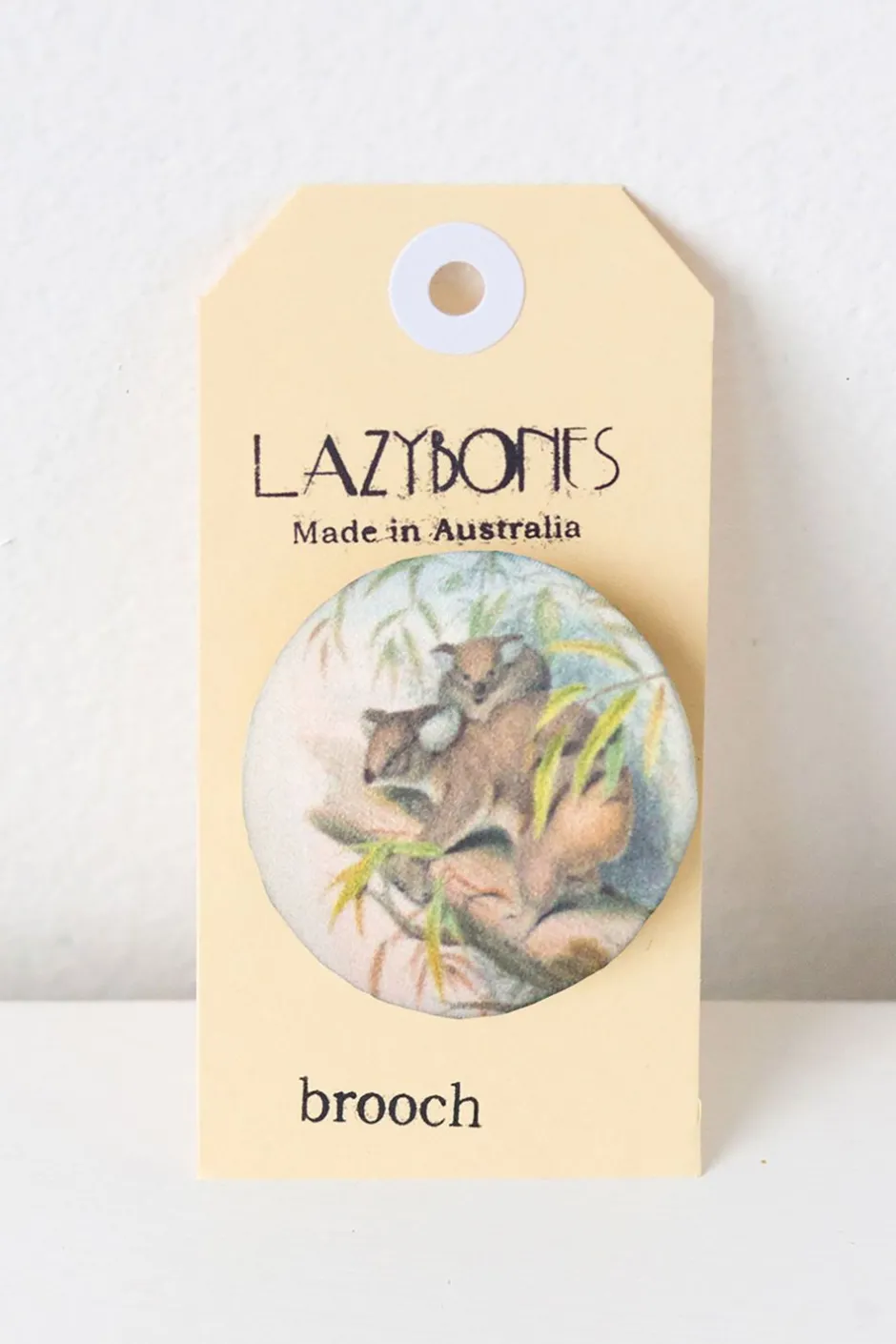 New Lazybones Koala Brooch
