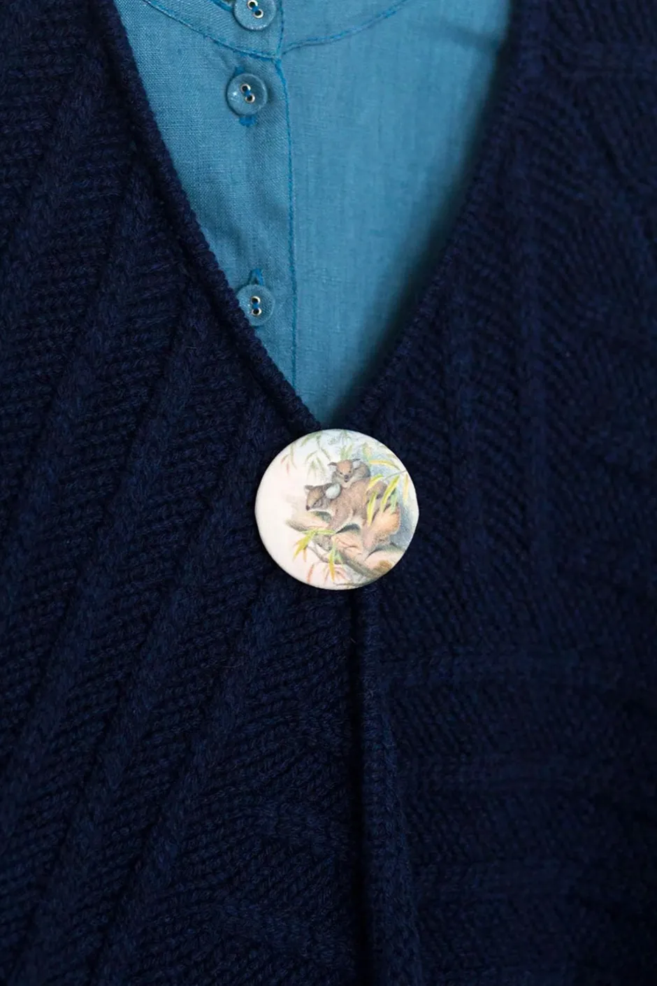 New Lazybones Koala Brooch