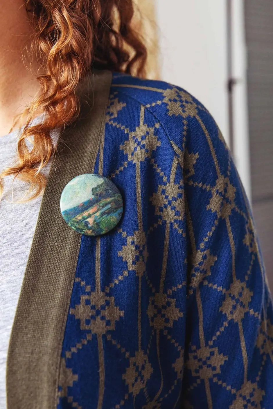 Outlet Lazybones Landscape Brooch