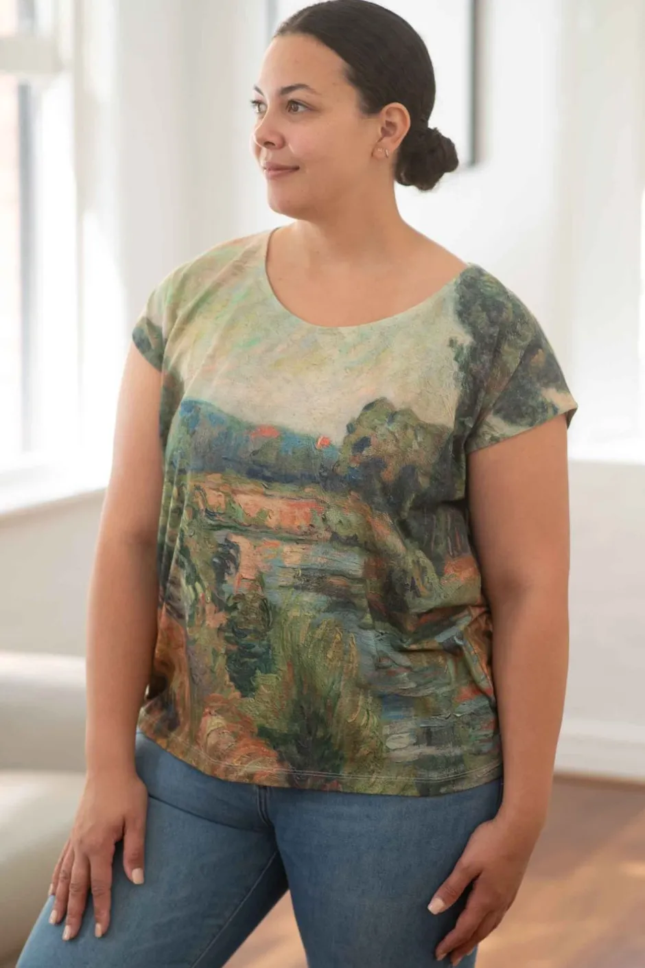 Cheap Lazybones Leila Top Landscape *Organic Cotton