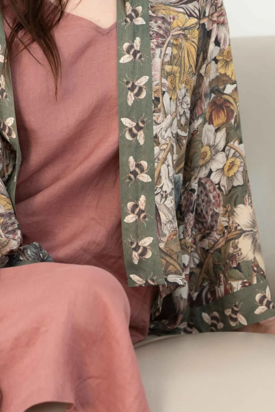 Shop Lazybones Love Grows Wild Crop Kimono