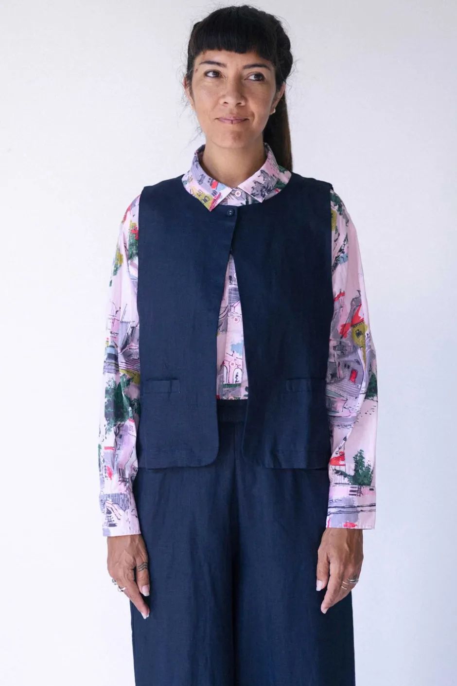 Cheap Lazybones Marlo Vest In Dark Navy