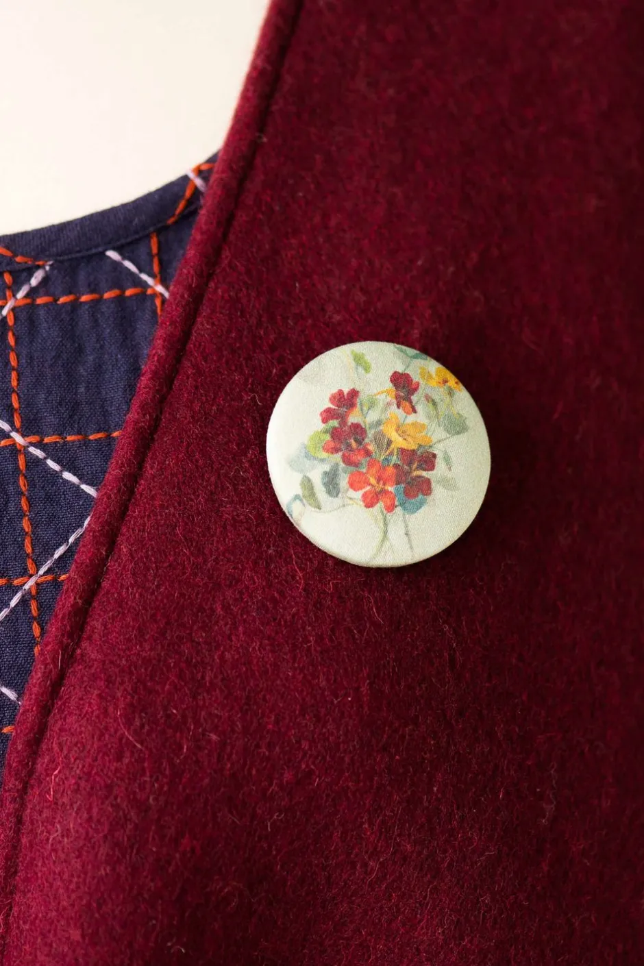 Fashion Lazybones Nasturtium Brooch