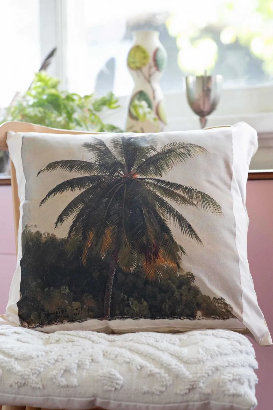 Best Lazybones Palm Trees Cushion Cover