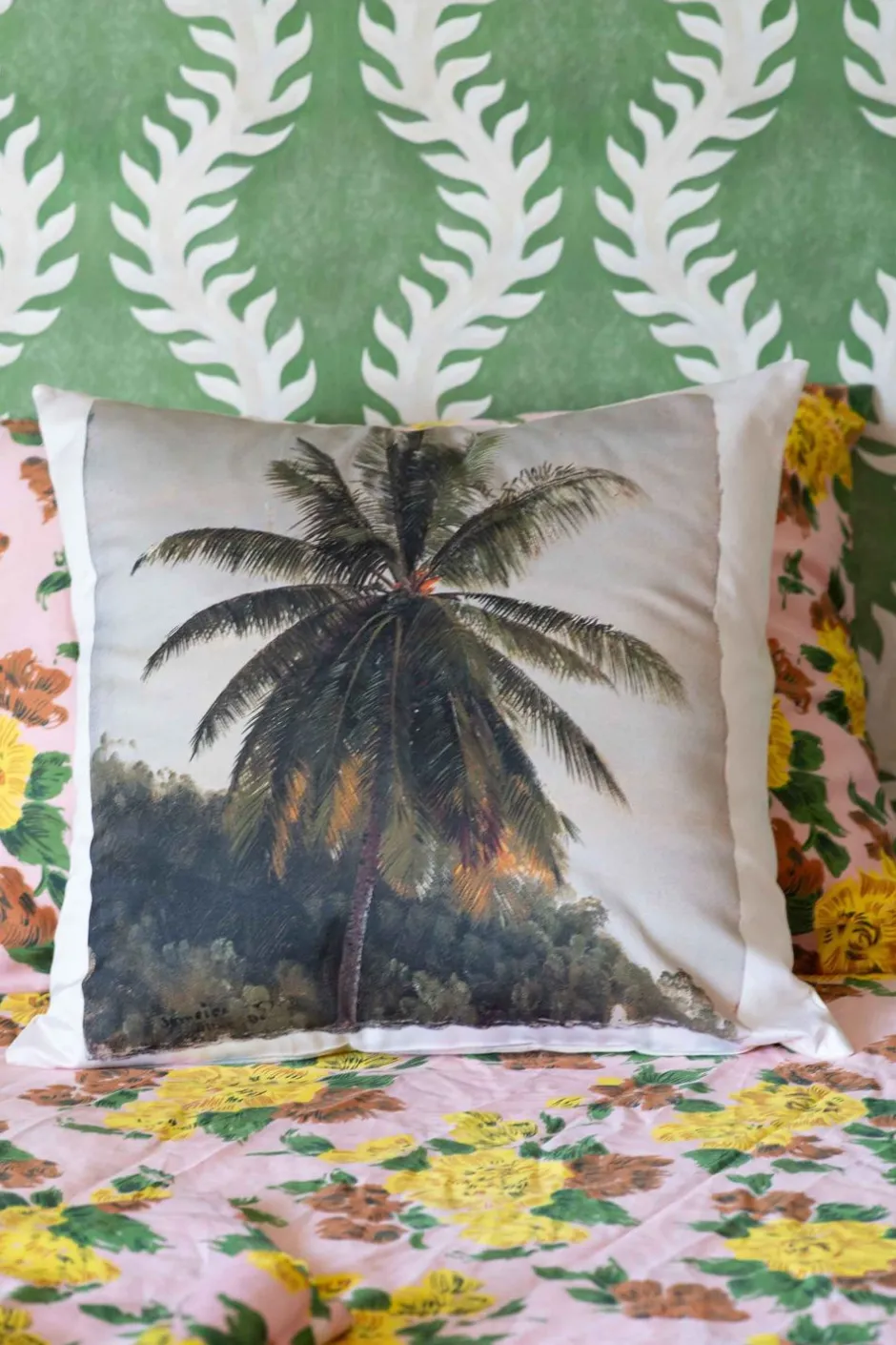 Best Lazybones Palm Trees Cushion Cover