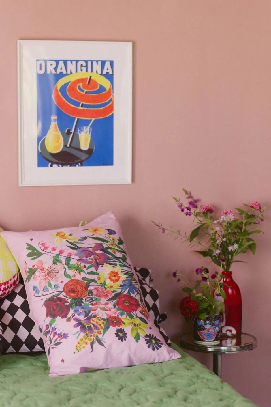 rainbow_floral_pink_pillowcase_set_organic_cotton_5.webp Fashion Lazybones Rainbow Floral Pink Pillowcase Set *Organic Cotton