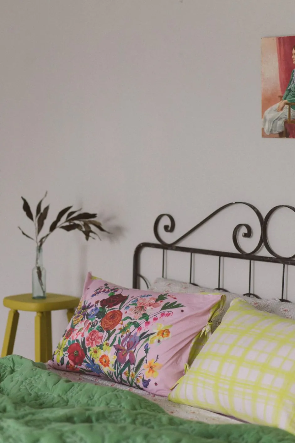 rainbow_floral_pink_pillowcase_set_organic_cotton_7.webp Fashion Lazybones Rainbow Floral Pink Pillowcase Set *Organic Cotton