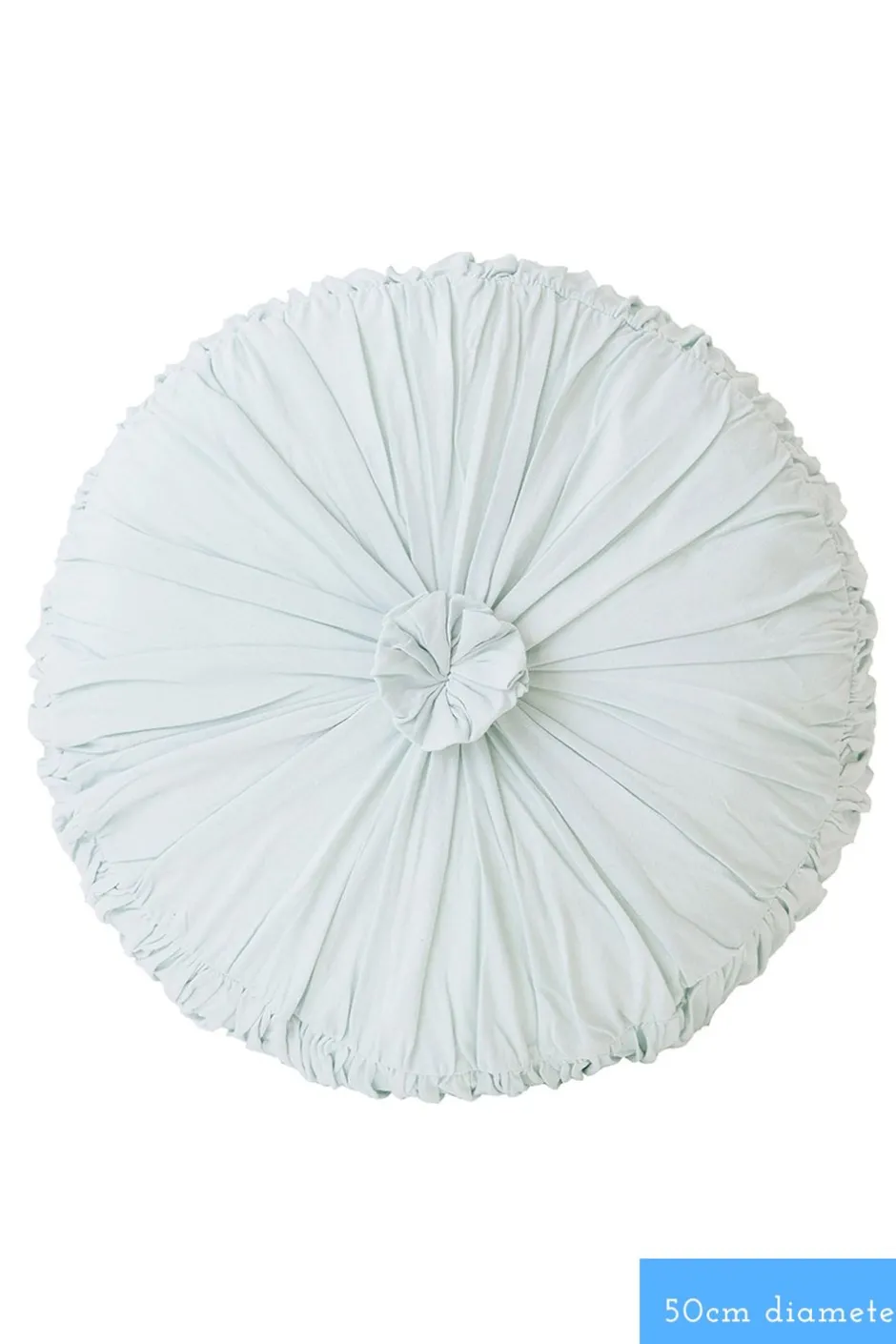 Outlet Lazybones Rosette Round Cushion Cover In Chalk Blue *Organic Cotton