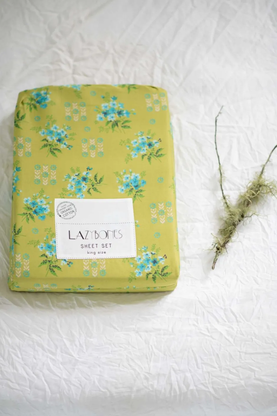 sheet_set_in_avonlea_moss_organic_cotton_4.webp Flash Sale Lazybones Sheet Set In Avonlea Moss *Organic Cotton