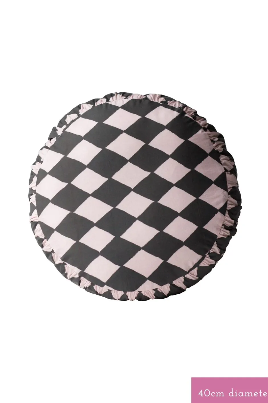 Shop Lazybones Small Round Cushion Cover Losange *Organic Cotton