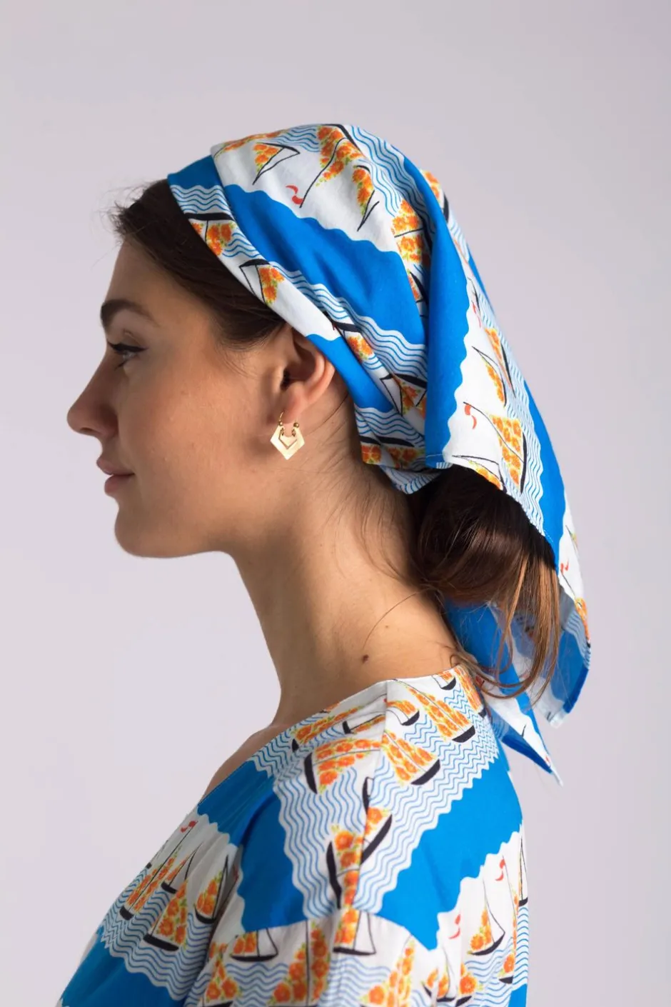 Best Lazybones Square Scarf In Seaside *Organic Cotton