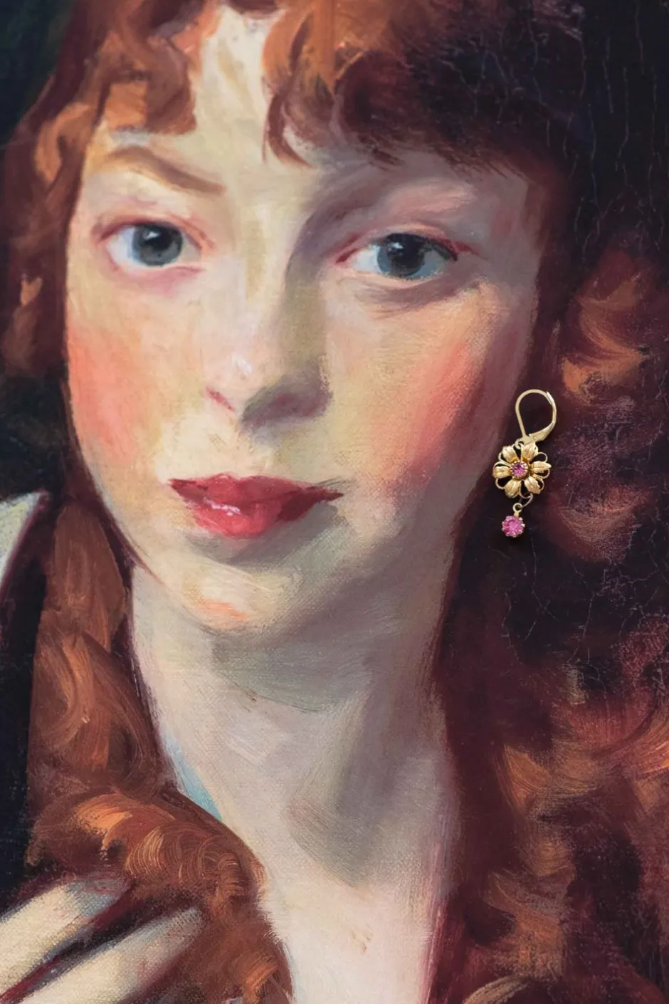 susanna_pink_vintage_earrings_3.webp Fashion Lazybones Susanna Pink Vintage Earrings