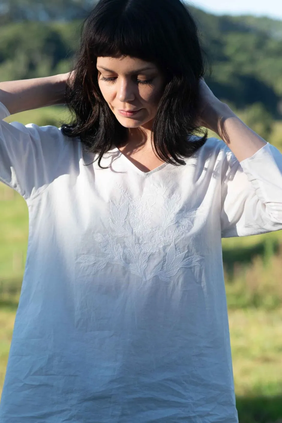 Sale Lazybones Tilly Top White *Organic Cotton