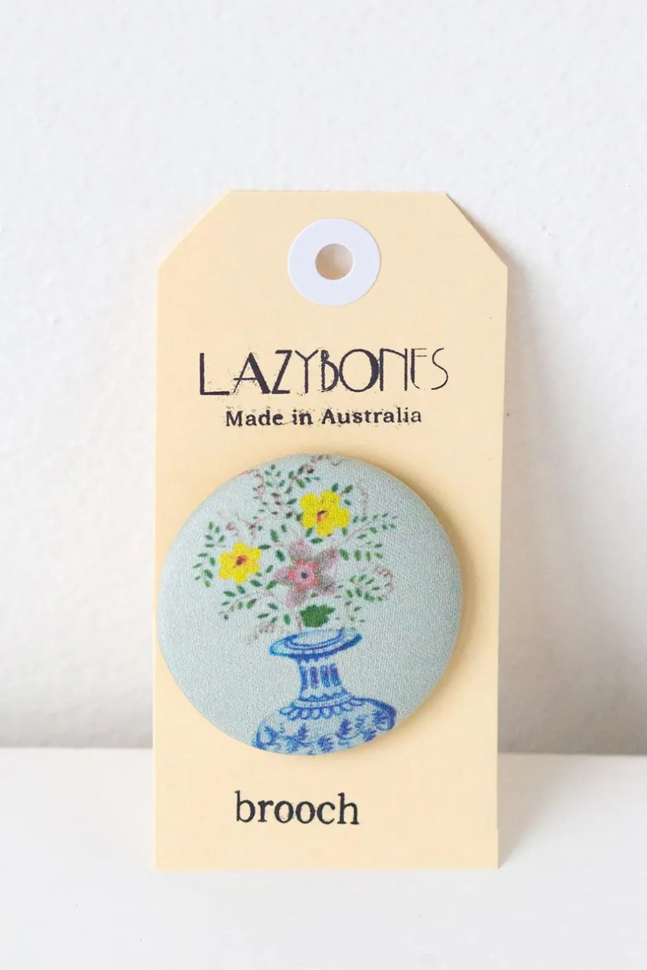 Hot Lazybones Valentine Vase Brooch
