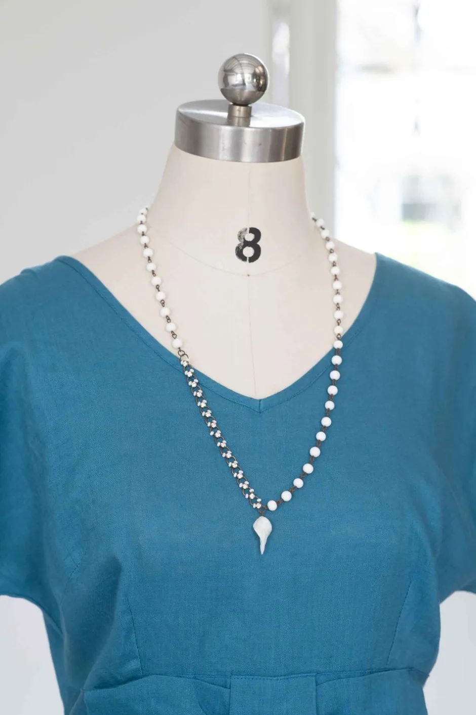Best Lazybones Vintage Milk Glass Necklace